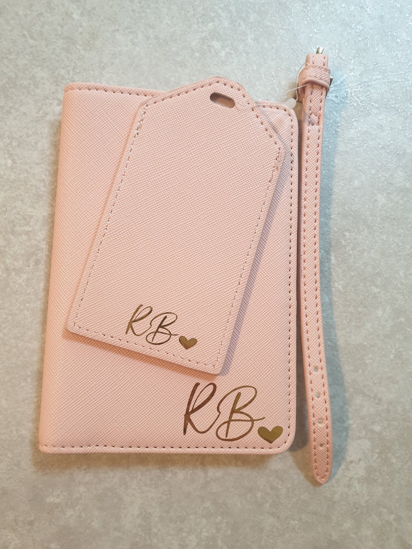 Personalised Name Initial Passport Cover And Luggage Tag Set | Passport Holder | Travel Gift | Holiday | Monogram | Custom | Ireland | Irish