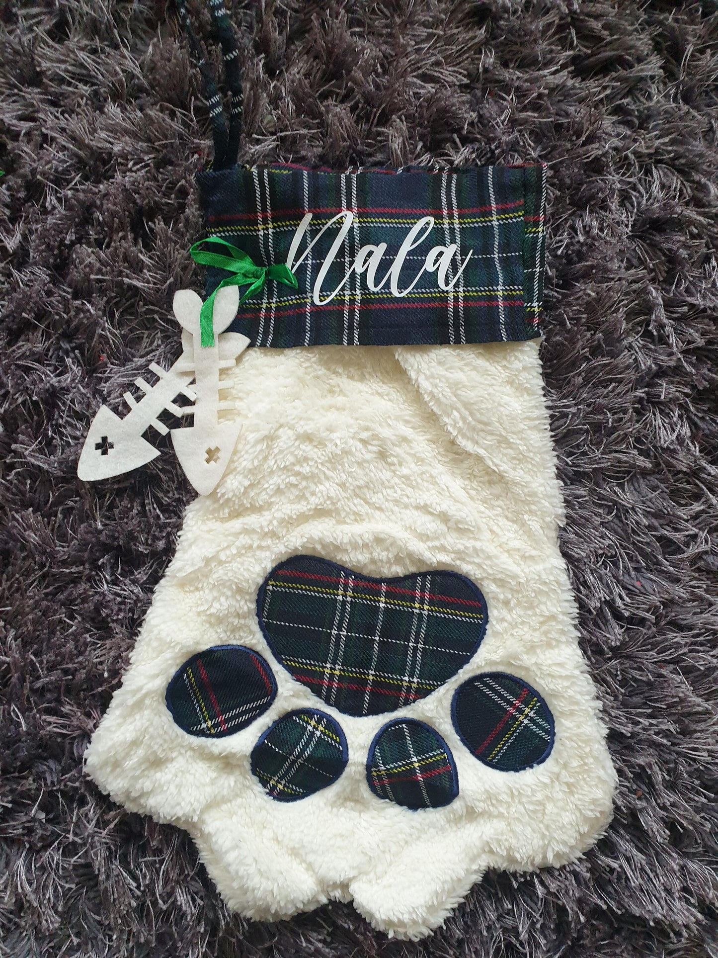 Cat Christmas Stocking, Pet Santa Sack, Custom Cat Gift, Animal Gift, Xmas, Kitten, Present, Red Stocking, Cats Decoration, Ireland, Irish
