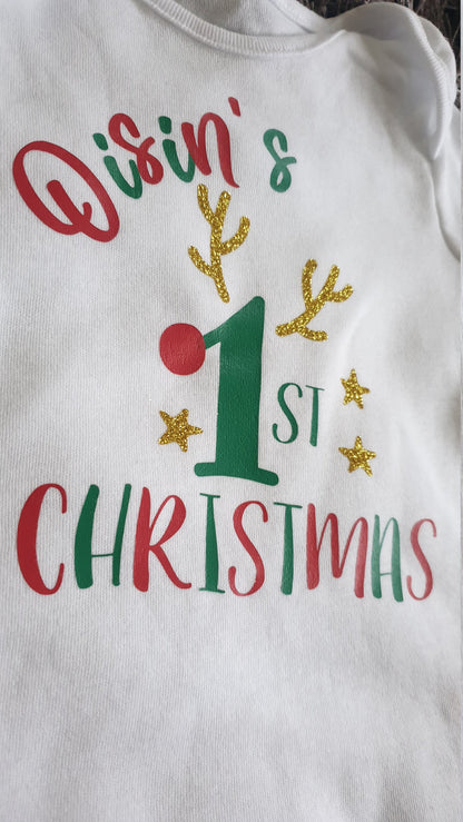 My First Christmas Baby Vest