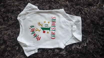 My First Christmas Baby Vest