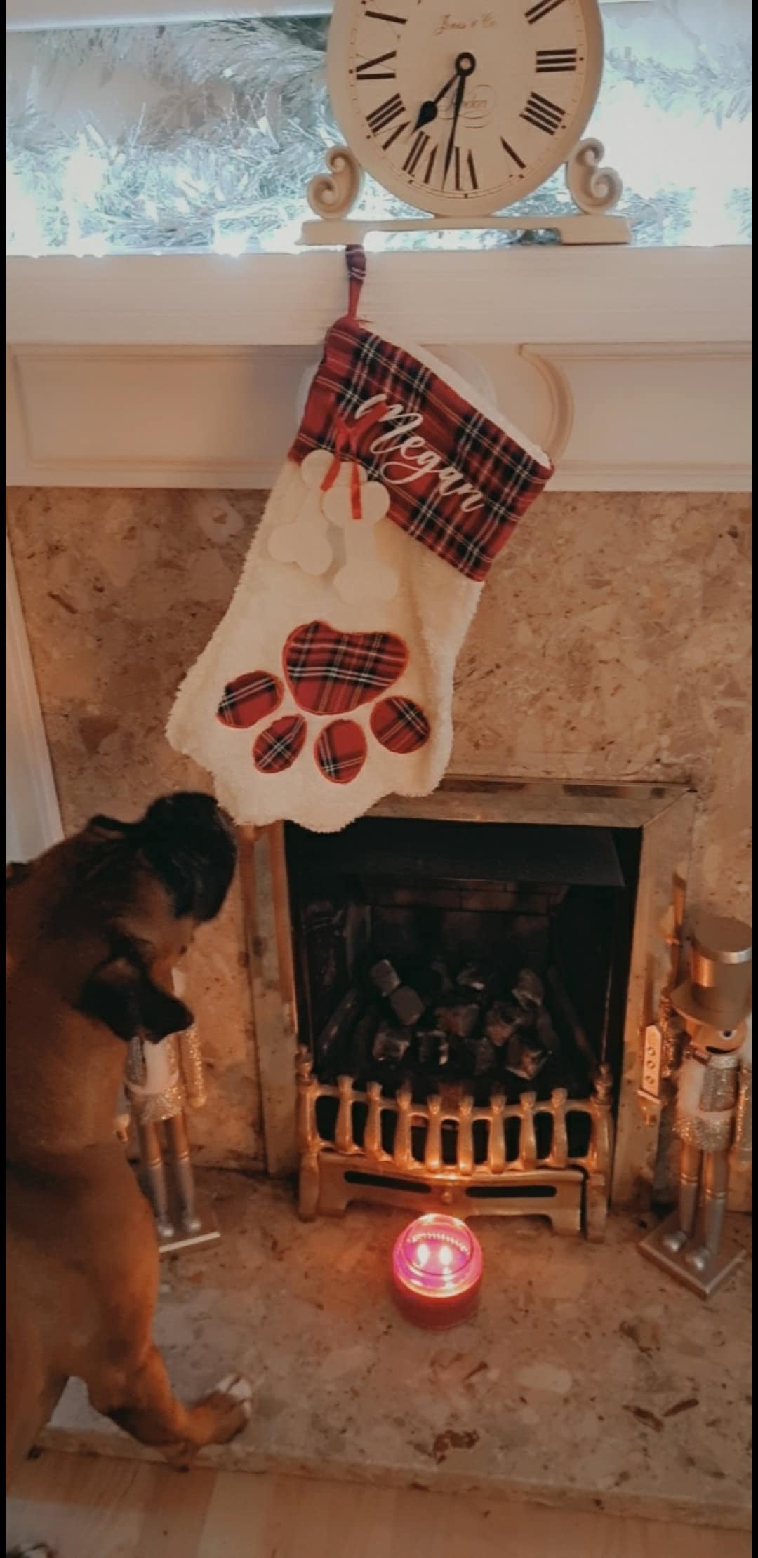 Personalised Dog Christmas Stocking, Pet Santa Sack, Custom Dog Gift, Xmas, Puppy Present, Red Stocking, Dogs Decoration  Ireland, Irish