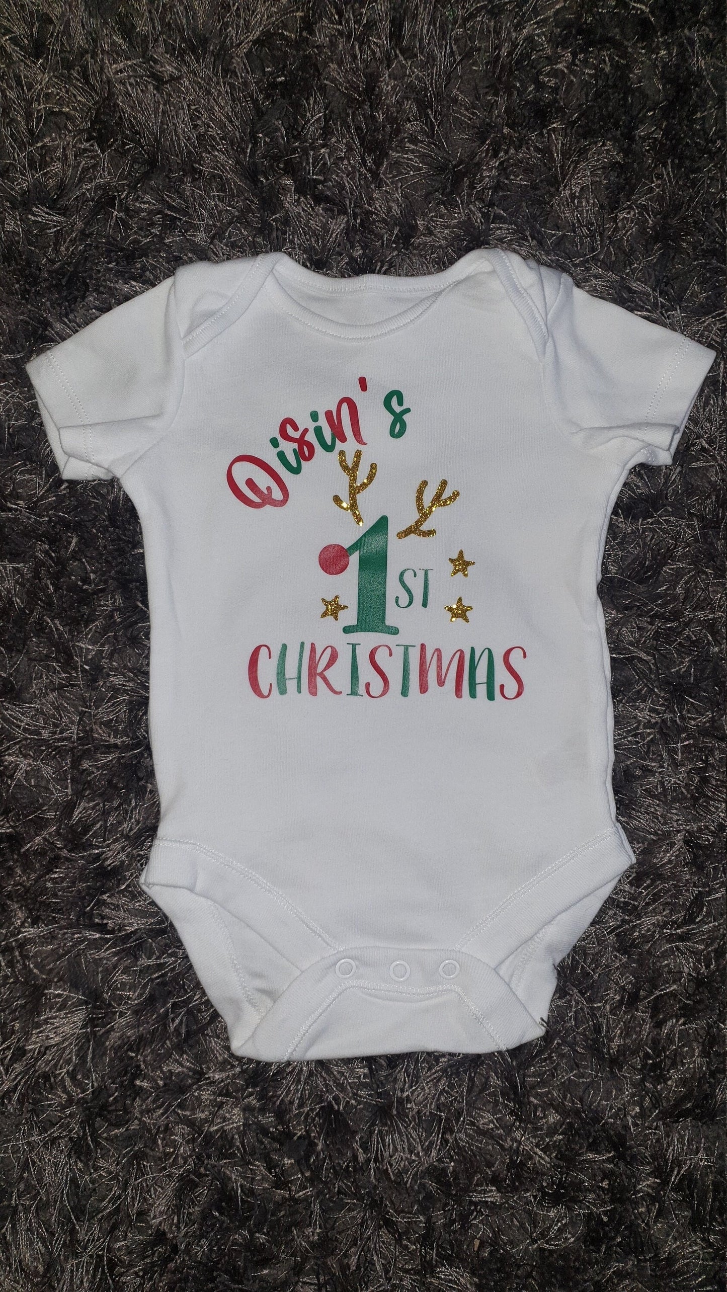 My First Christmas Baby Vest