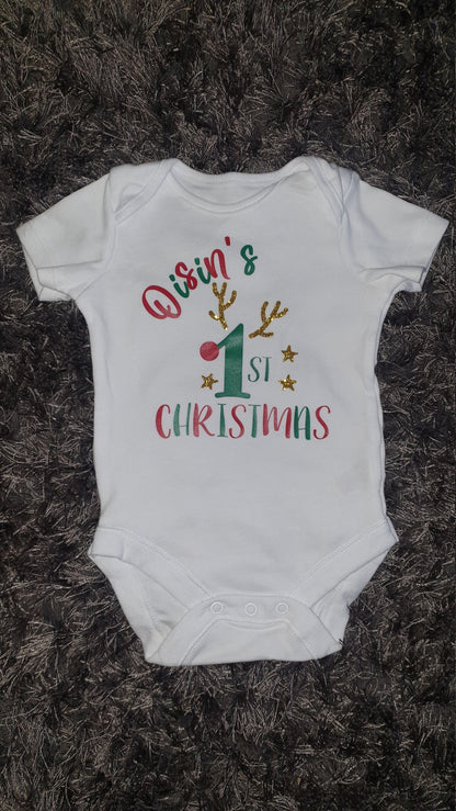 My First Christmas Baby Vest