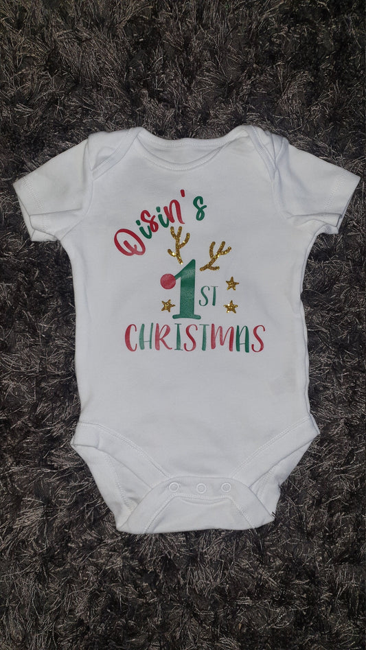 My First Christmas Baby Vest