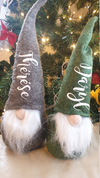 Personalised Christmas Gonk, Festive Gnome, Xmas Decoration, Winter Decor, Stocking Filler, Gift Ideas, Secret Santa, Ireland, Irish