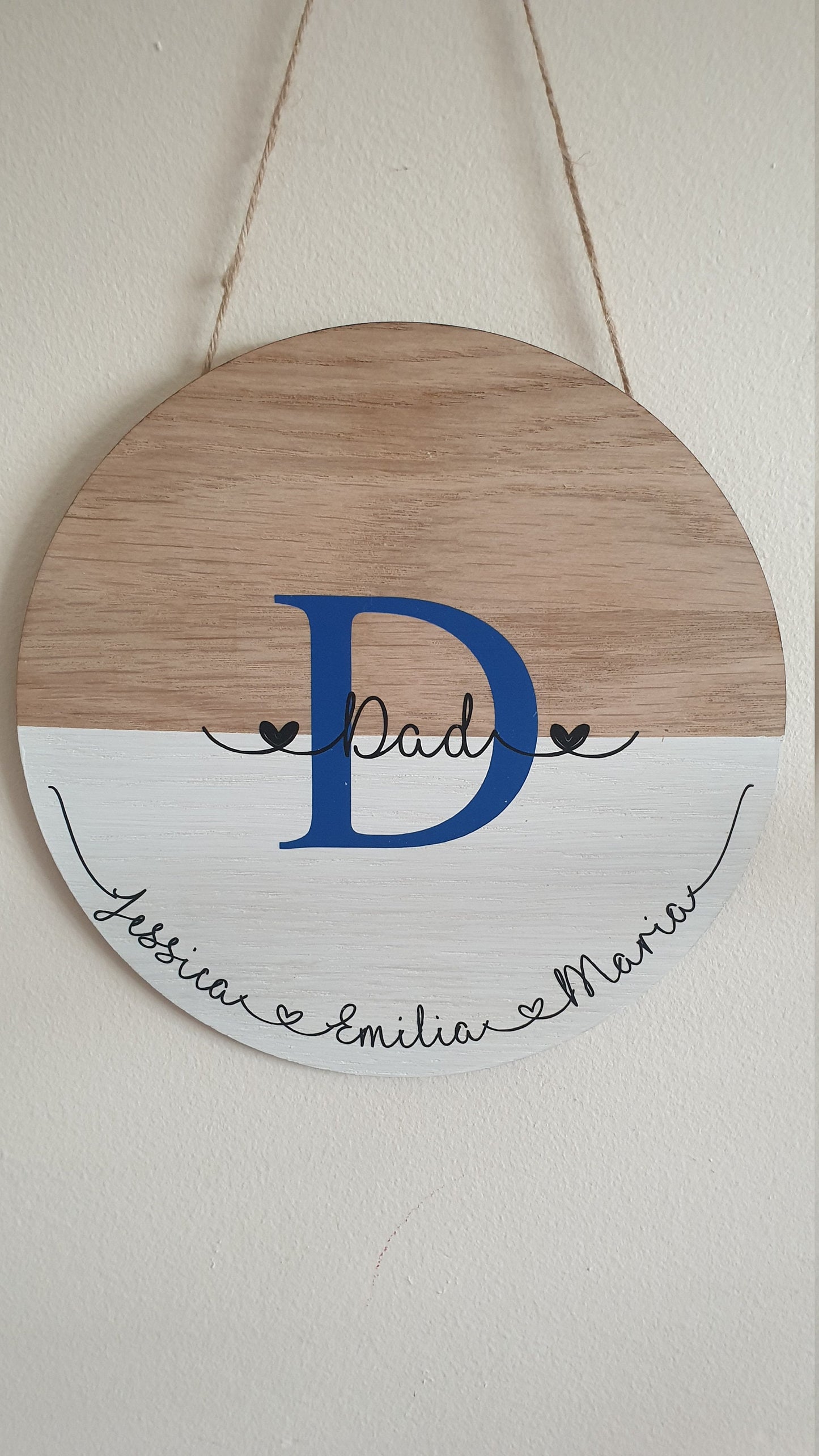 Personalised Dad Daddy Plaque | 20cm Round Sign | Fathers Day | Gift Idea | Hanging Decoration | Grandad Gift | Wall Decor | Irish | Ireland