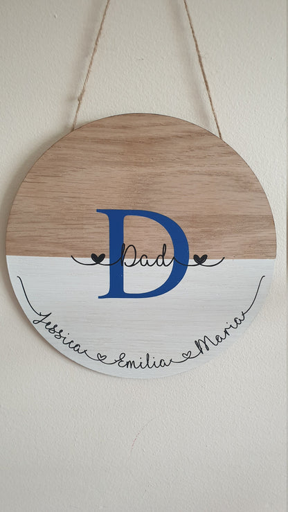 Personalised Dad Daddy Plaque | 20cm Round Sign | Fathers Day | Gift Idea | Hanging Decoration | Grandad Gift | Wall Decor | Irish | Ireland