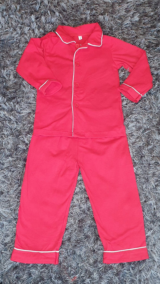 Christmas Personalised Button Up Pyjamas