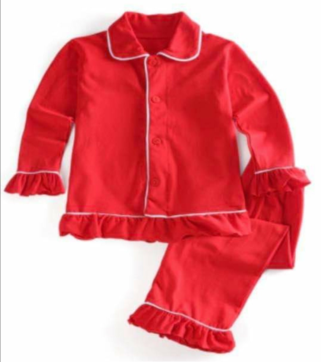 Christmas Personalised Button Up Pyjamas