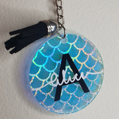Personalised Name Keyring, Custom Key chain, Stocking Filler, Christmas Gift For Her, Xmas,  Key holder, Round, Car Keys, Ireland, Irish