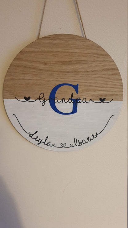 Personalised Dad Daddy Plaque | 20cm Round Sign | Fathers Day | Gift Idea | Hanging Decoration | Grandad Gift | Wall Decor | Irish | Ireland