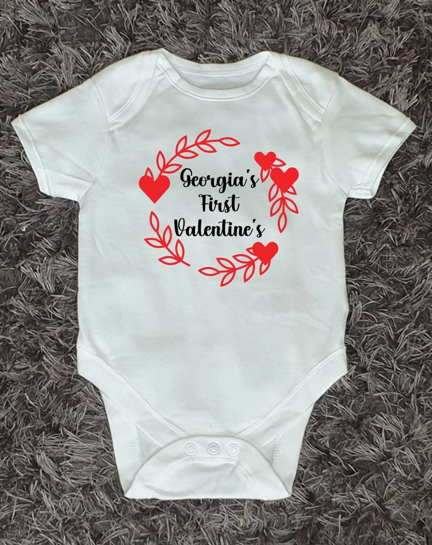 My First Valentines Day Baby Vest