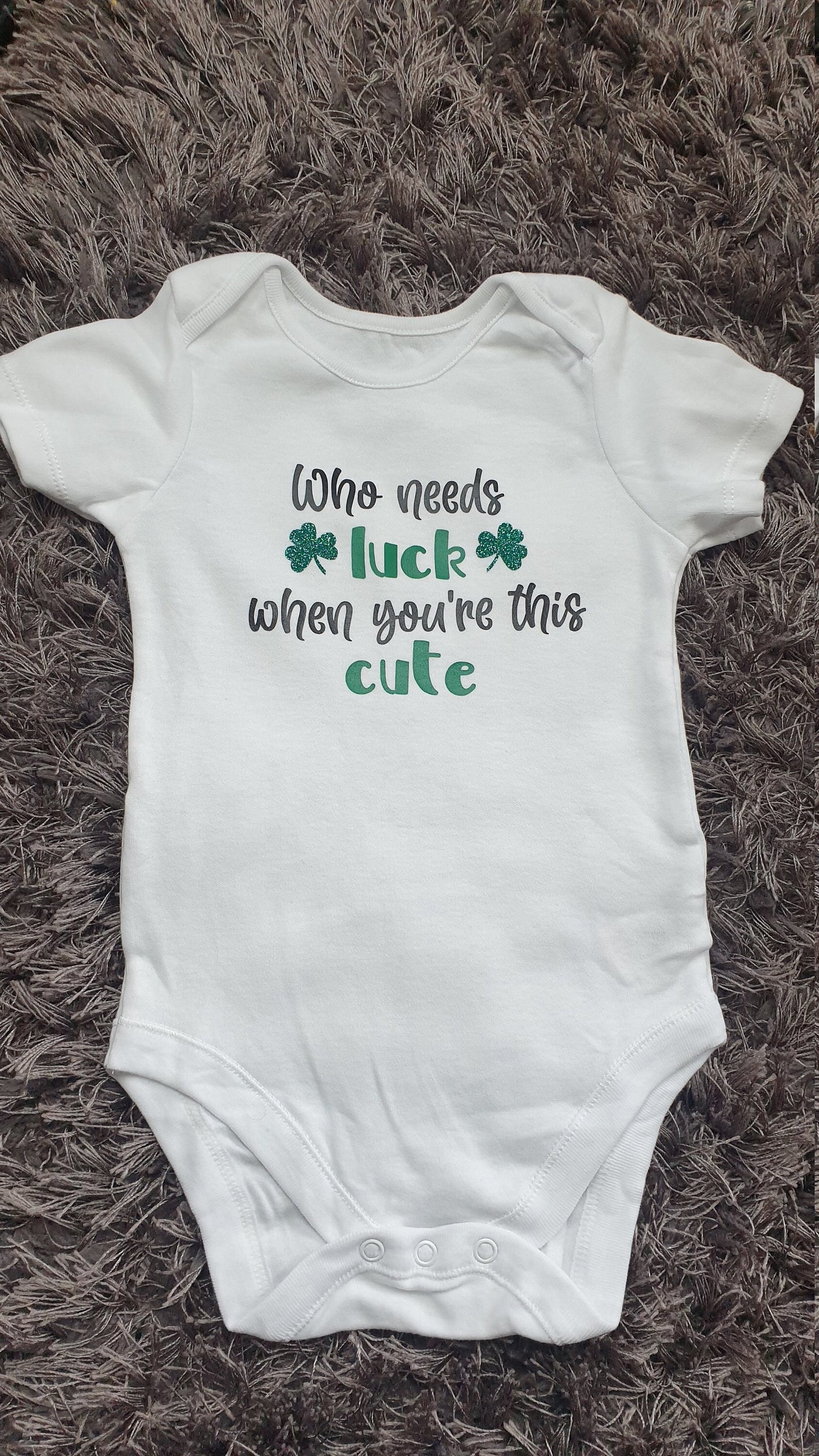 Lucky St Patrick's Day Baby Vest