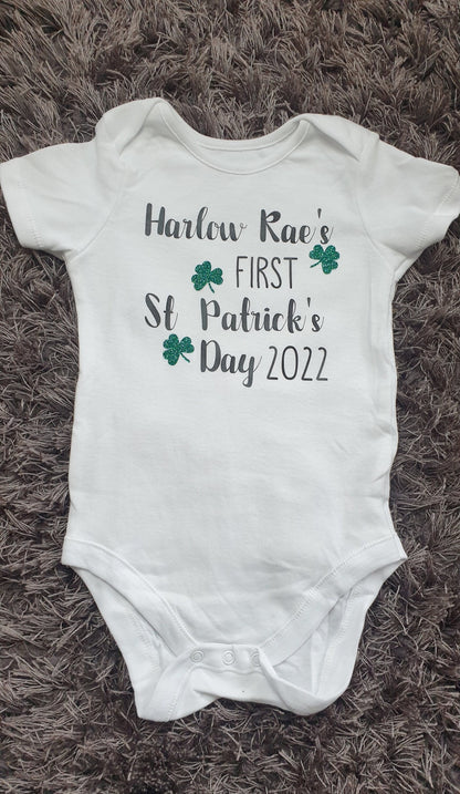 St Patrick's Day Baby Vest