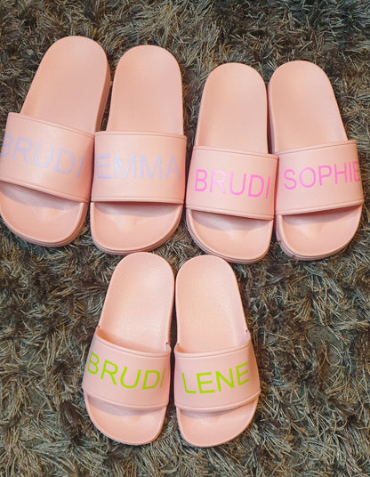 Personalised Childrens White Sliders | Kids Shoes | Sandals | Flip Flops | Summer | Footwear | Toddler | Boys | Girls | Unisex | Ireland