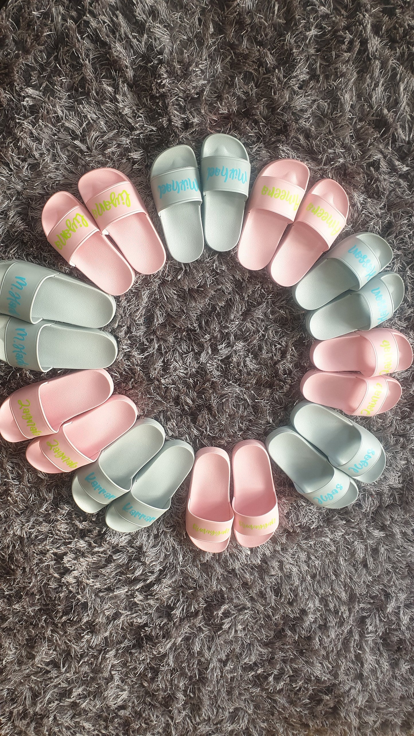 Personalised Childrens White Sliders | Kids Shoes | Sandals | Flip Flops | Summer | Footwear | Toddler | Boys | Girls | Unisex | Ireland