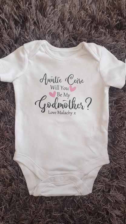 Will You Be My Godmother/Godfather Baby Vest