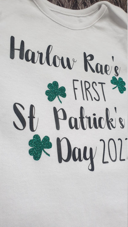 St Patrick's Day Baby Vest