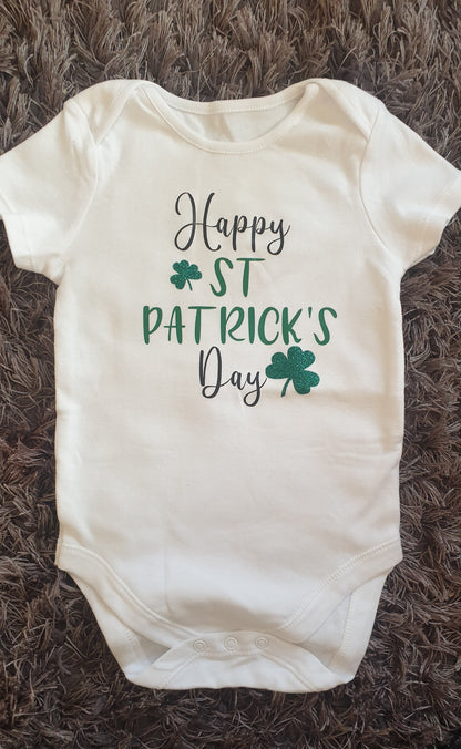 St Patrick's Day Baby Vest