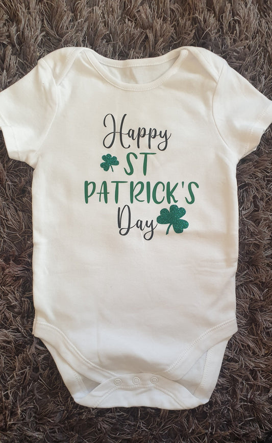 St Patrick's Day Baby Vest