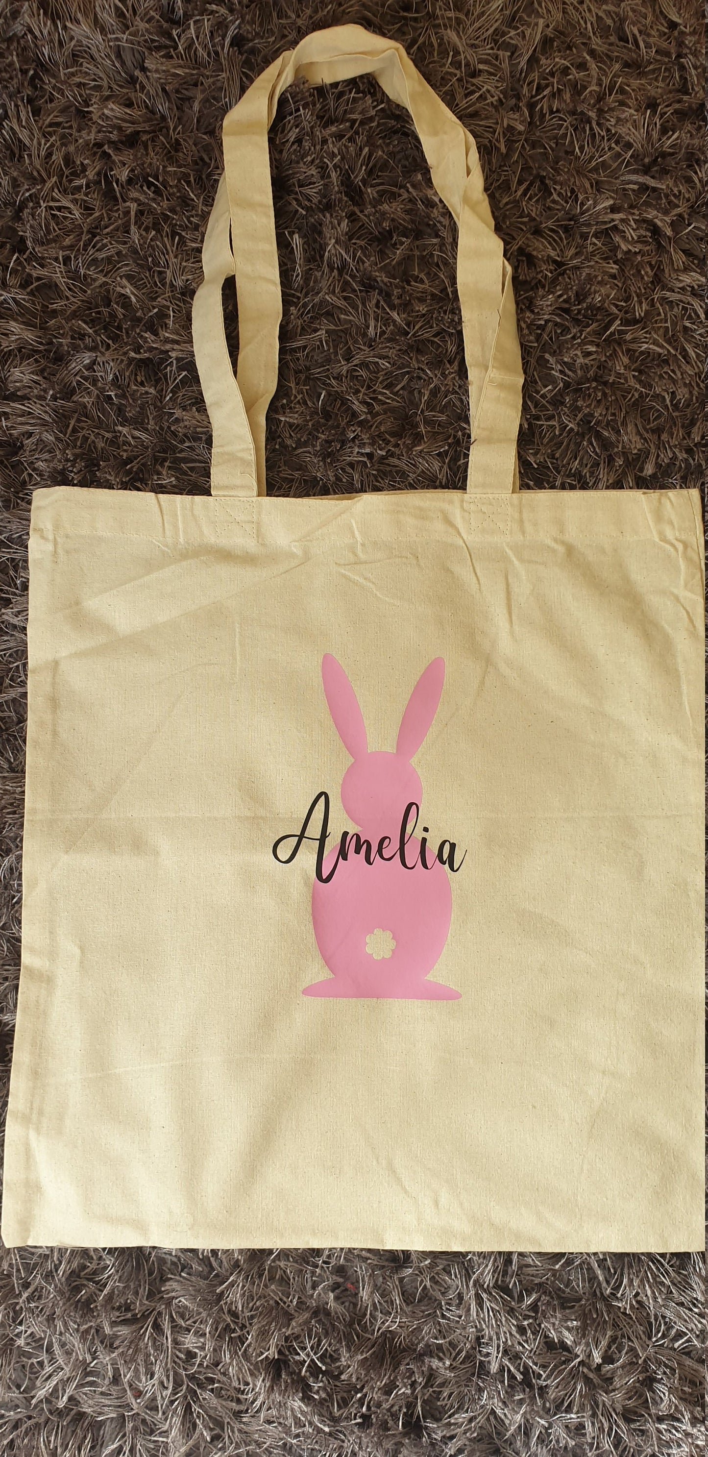 Personalised Easter Bunny Kids Tote Bag | Easter Gift | Ireland | Irish | Easter Rabbit | Bunnie| Reusable | Easter Present | Custom Gift