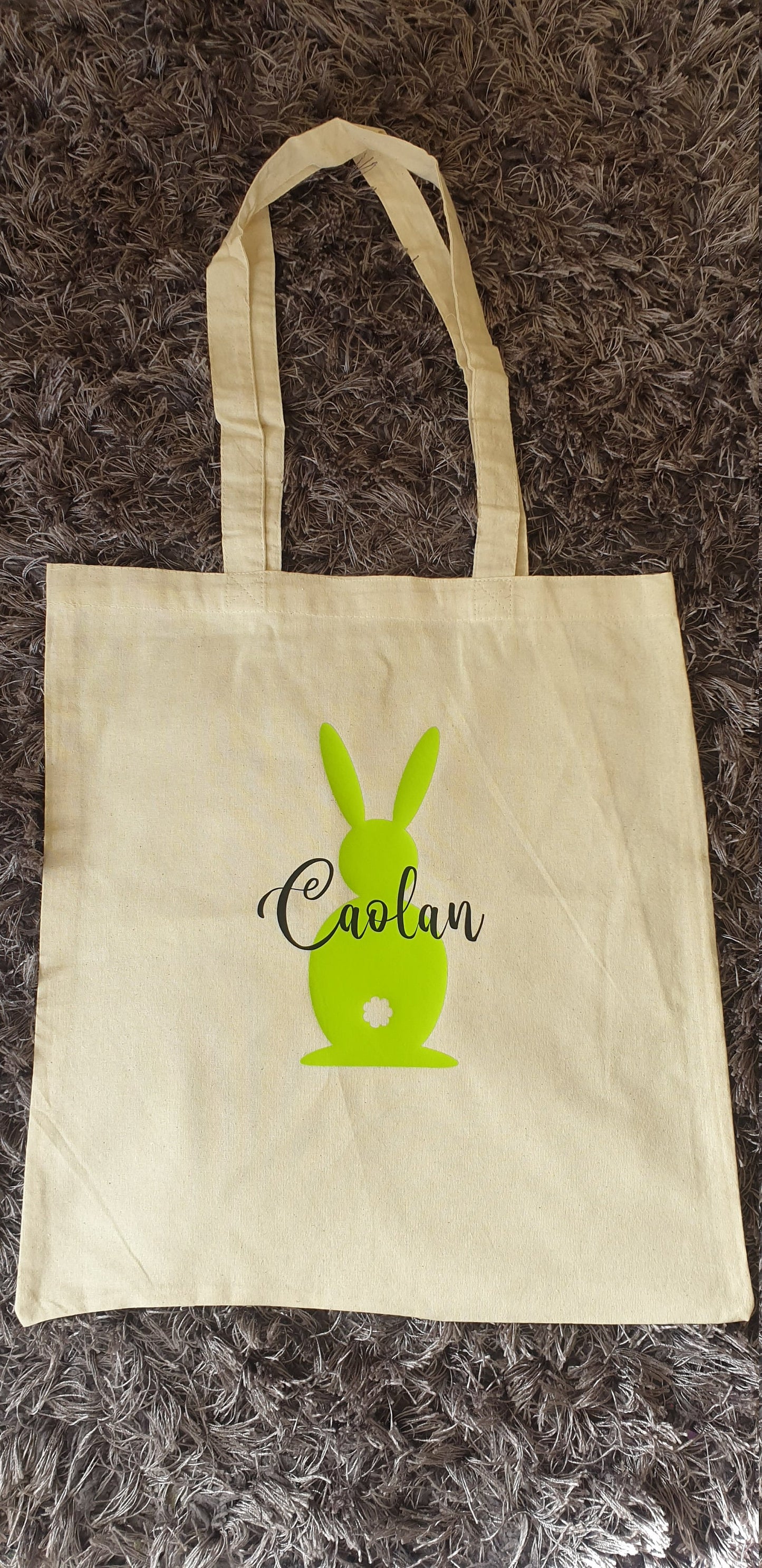 Personalised Easter Bunny Kids Tote Bag | Easter Gift | Ireland | Irish | Easter Rabbit | Bunnie| Reusable | Easter Present | Custom Gift