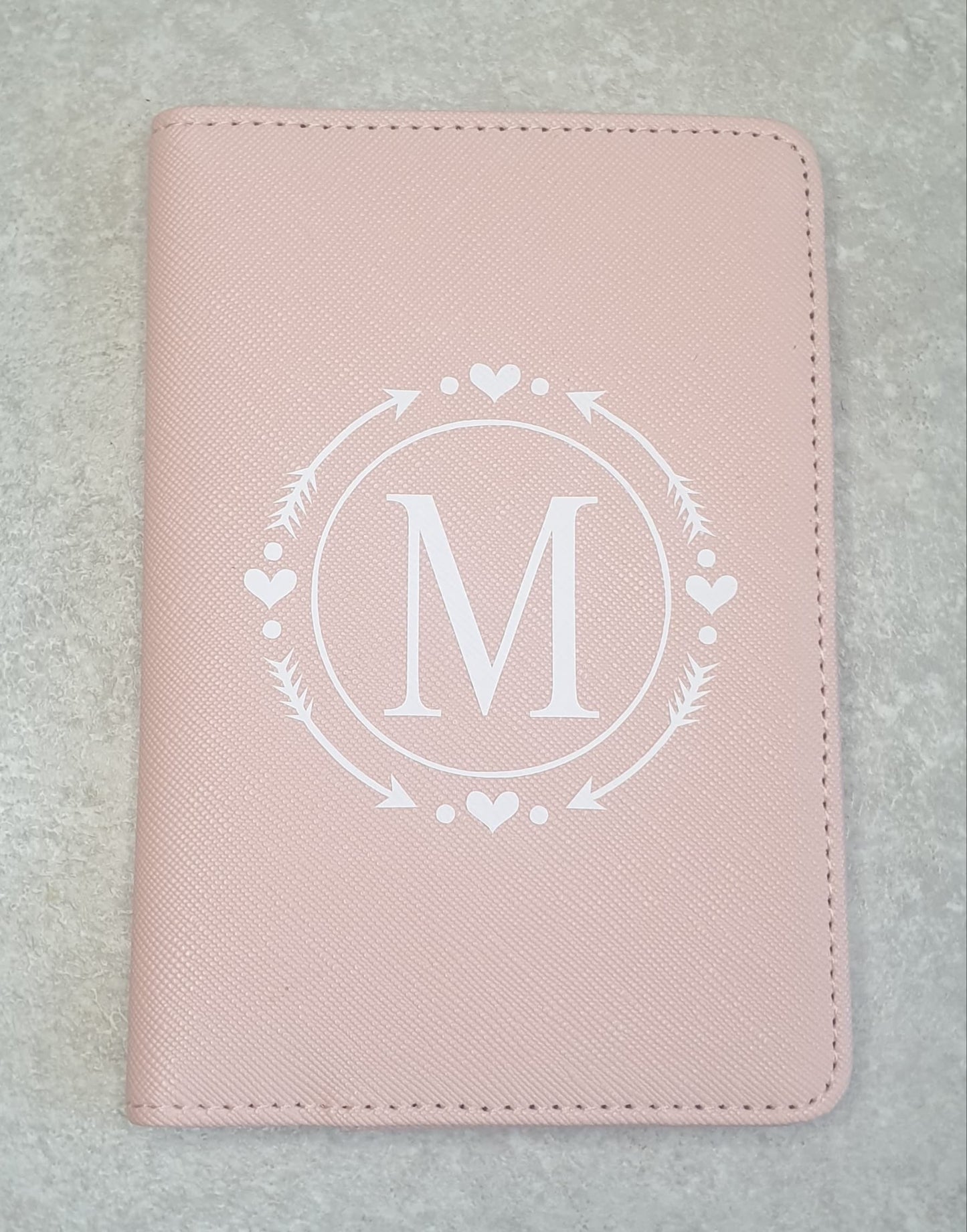 Personalised Initial Passport Cover And Luggage Tag Set | Passport Holder | Travel Gift | Holiday | Heart Monogram | Custom | Ireland Irish