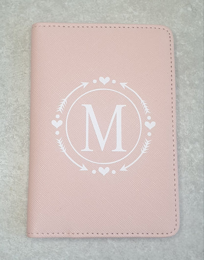 Personalised Initial Passport Cover And Luggage Tag Set | Passport Holder | Travel Gift | Holiday | Heart Monogram | Custom | Ireland Irish