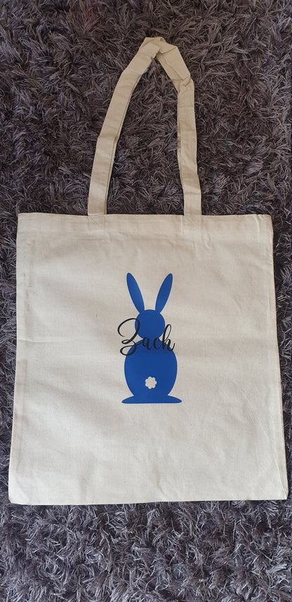 Personalised Easter Bunny Kids Tote Bag | Easter Gift | Ireland | Irish | Easter Rabbit | Bunnie| Reusable | Easter Present | Custom Gift