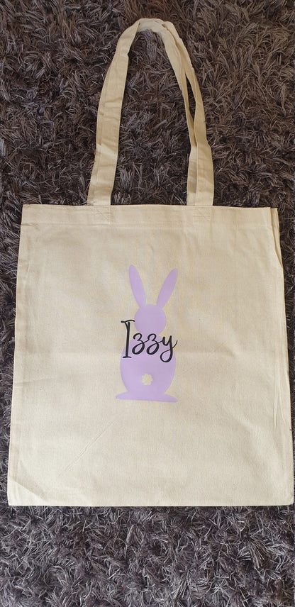 Personalised Easter Bunny Kids Tote Bag | Easter Gift | Ireland | Irish | Easter Rabbit | Bunnie| Reusable | Easter Present | Custom Gift
