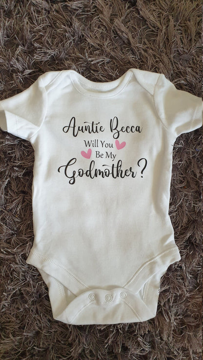 Will You Be My Godmother/Godfather Baby Vest