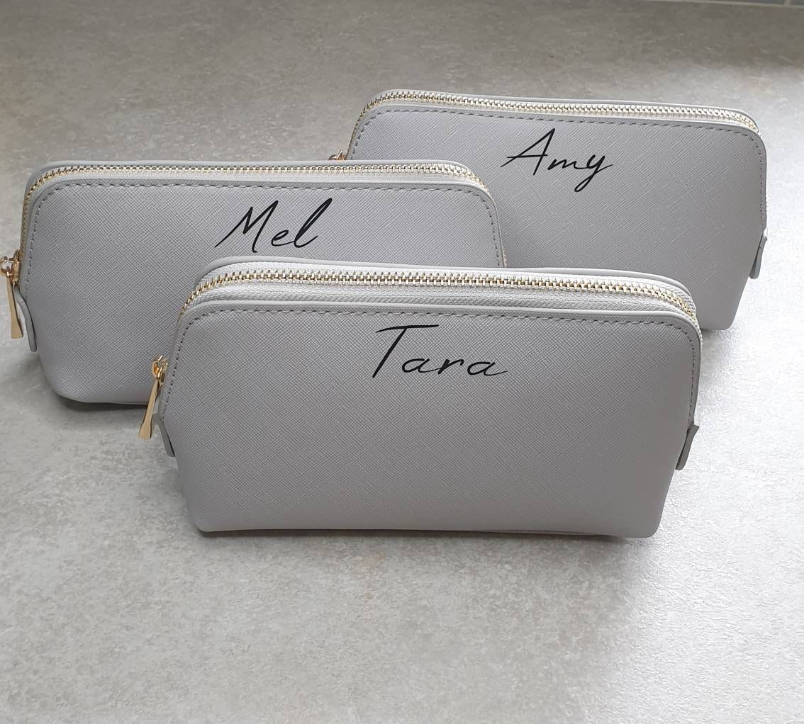 Personalised Mother's Day Gift | Makeup Cosmetics Bag | Faux Leather | Initial | Name | Monogram | For Mum | Bridesmaid | Ireland | Irish