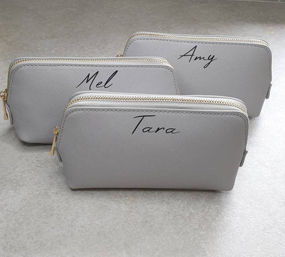 Personalised Mother's Day Gift | Makeup Cosmetics Bag | Faux Leather | Initial | Name | Monogram | For Mum | Bridesmaid | Ireland | Irish