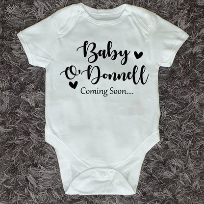 Personalised Pregnancy Announcement - Hearts