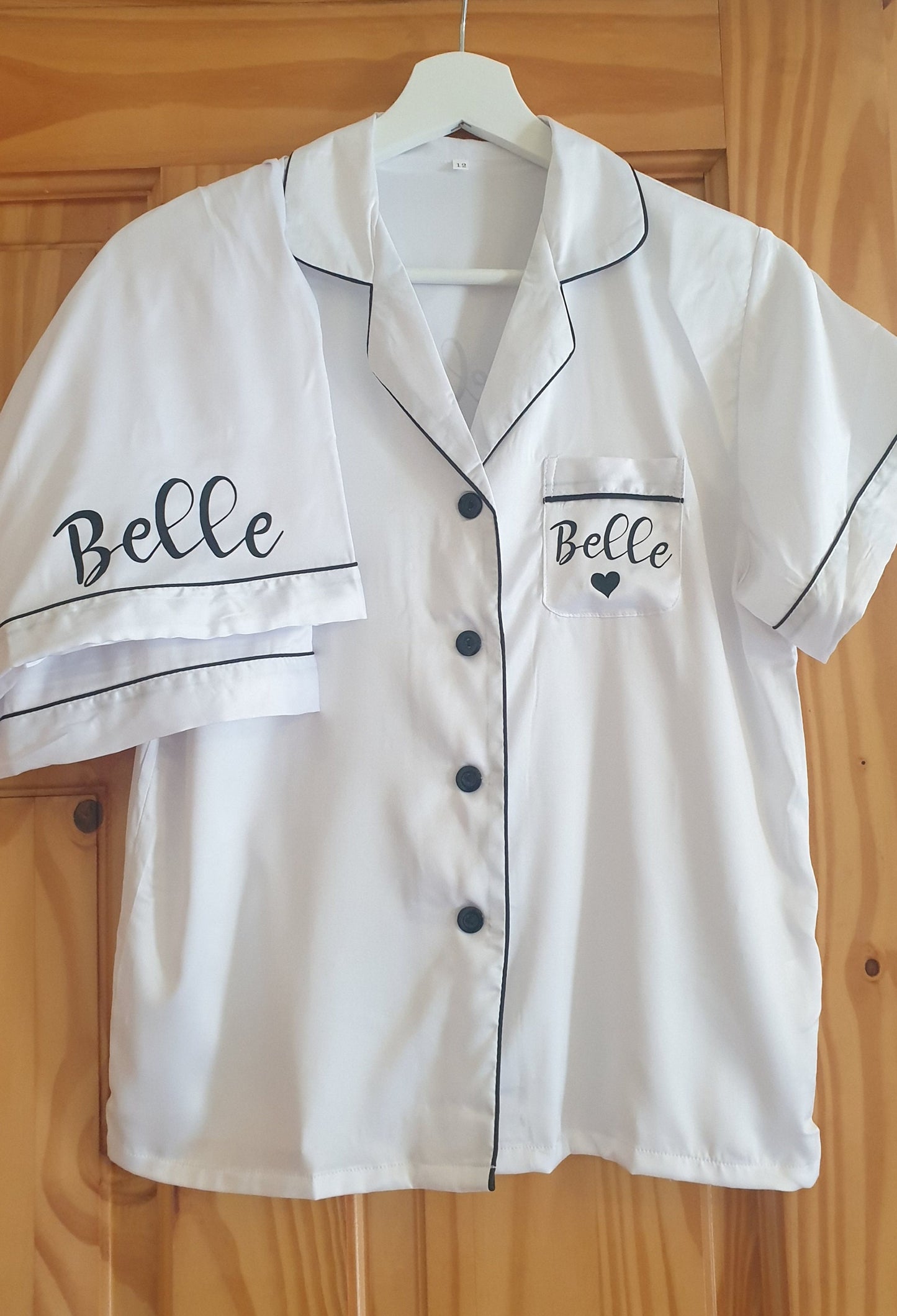 Luxury Communion Pyjamas, Personalised Satin PJs, First Holy Communion, Confirmation, White Frill Pyjamas, Girls PJ's, Irish, Ireland