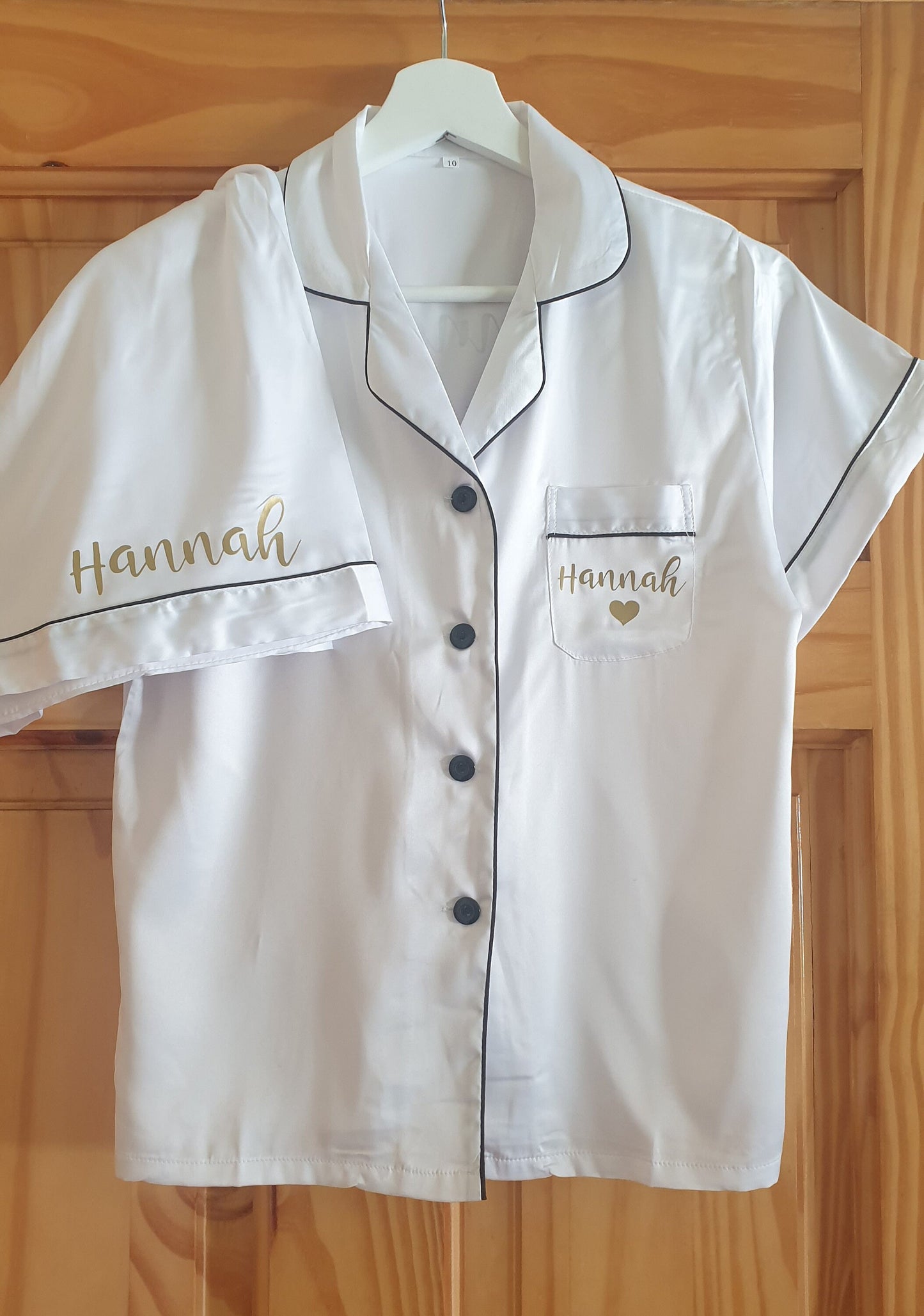 Luxury Communion Pyjamas, Personalised Satin PJs, First Holy Communion, Confirmation, White Frill Pyjamas, Girls PJ's, Irish, Ireland