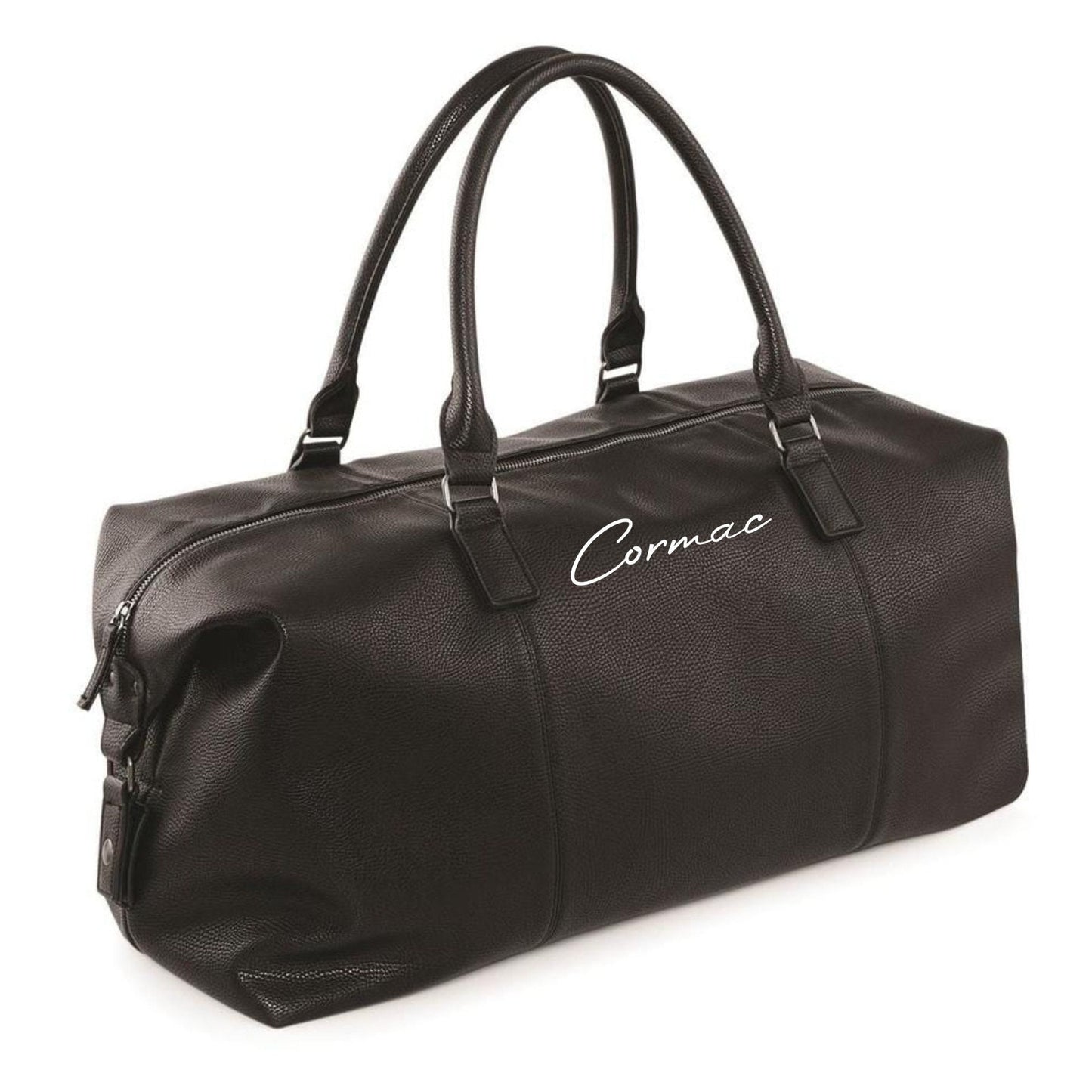 Mens Personalised Weekender Bag, Fathers Day Gift, Overnight Bag, PU Leather Holdall, Black or Tan, Monogram Travel Bag, Dad , Ireland