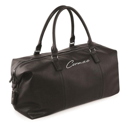 Mens Personalised Weekender Bag, Fathers Day Gift, Overnight Bag, PU Leather Holdall, Black or Tan, Monogram Travel Bag, Dad , Ireland
