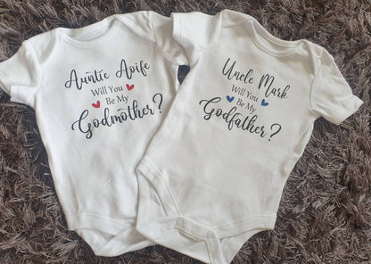 Will You Be My Godfather Baby Vest