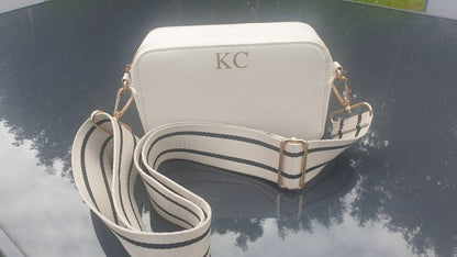 Personalised Monogram Cross Body Bag, Initial, Name, Custom Gift for Her, Leather Look Shoulder Bag, Gift For Mothers Day, Ireland, Irish