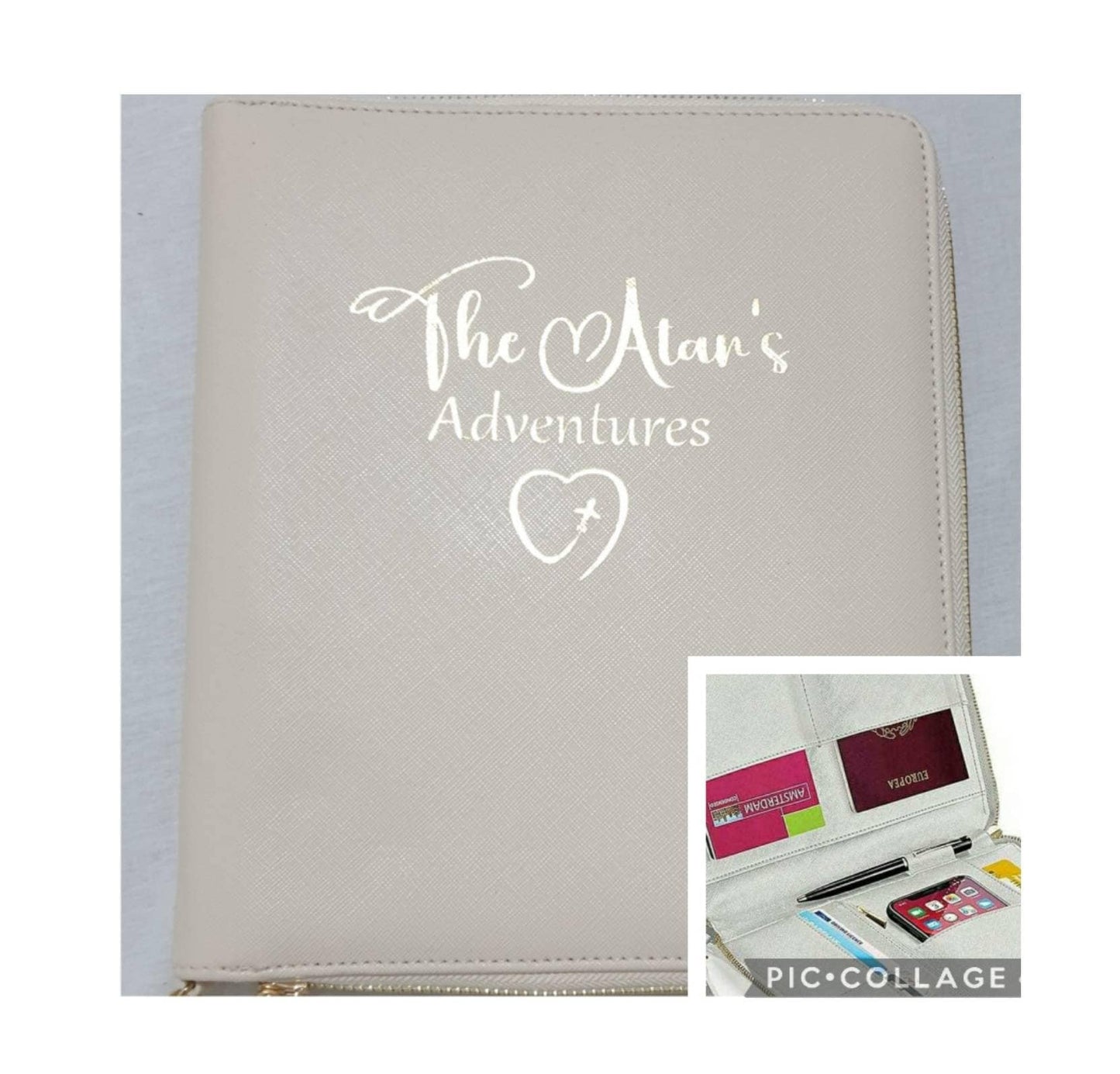 Personalised Travel Document Holder, Travel Wallet Organiser, Multiple Passport Holder, Honeymoon Gift, Wedding Present, Ireland, Irish