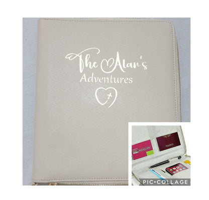 Personalised Travel Document Holder, Travel Wallet Organiser, Multiple Passport Holder, Honeymoon Gift, Wedding Present, Ireland, Irish