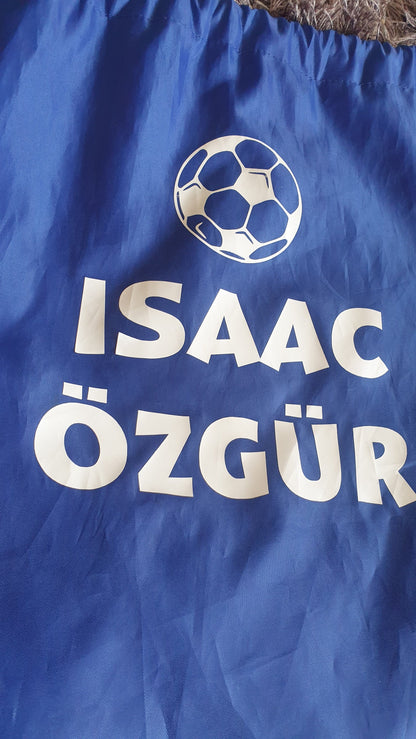 Football Kit Bag Personalised, Drawstring Bag, PE bag, Kids Sports Bag, Custom, Kit Bag, Sports , Boys, Girls, Back To School, Ireland Irish