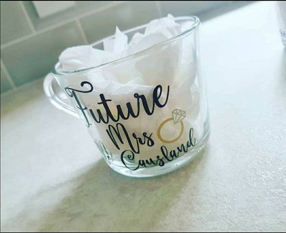 Engagement Gift, Wedding Gift, Mr & Mrs Personalised Tea Coffee Glasses, Wedding Present, Couples Mugs, His and Hers, Ireland, Irish