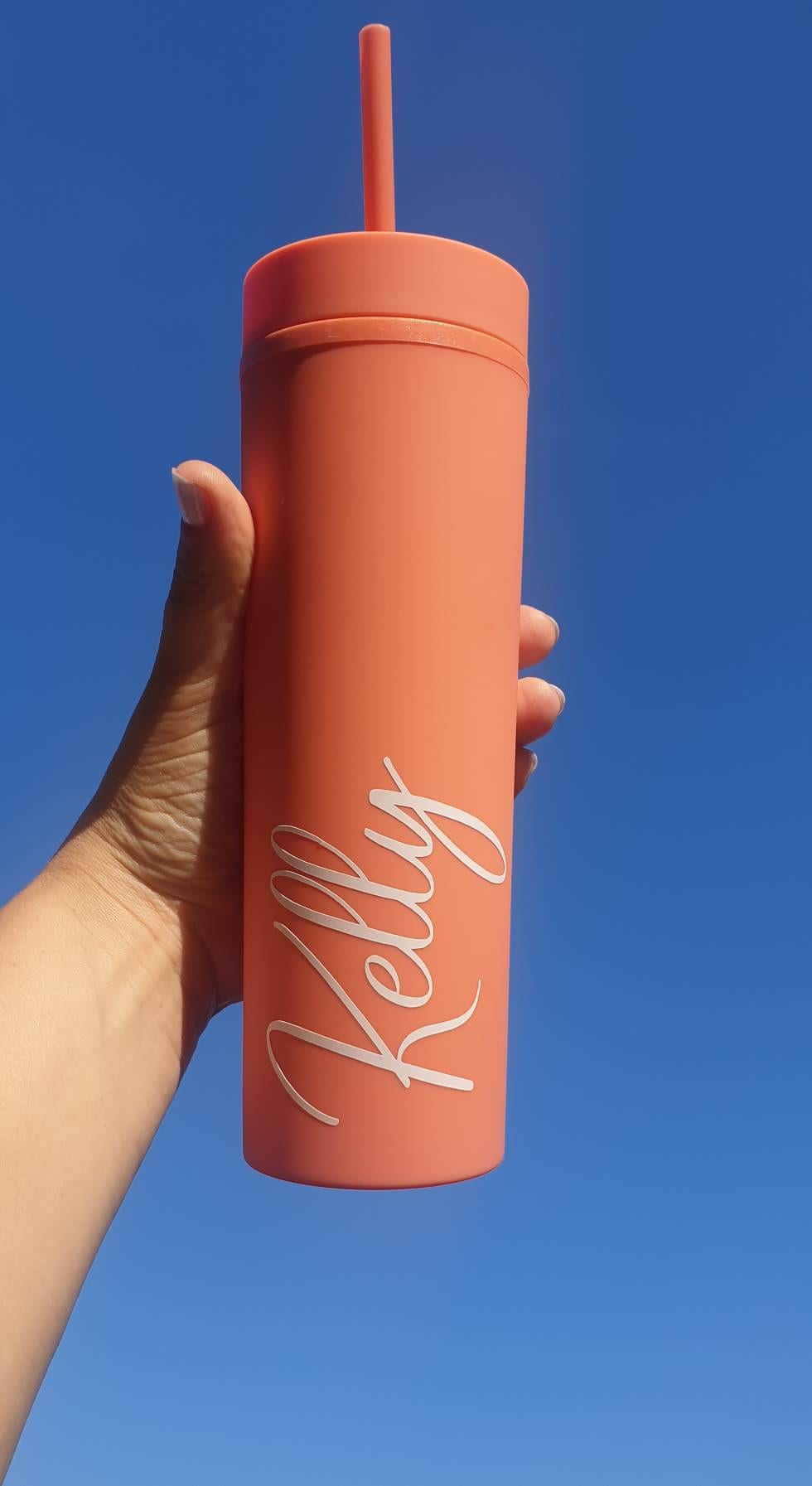 Personalised Skinny Tumbler, Teacher Gift, 16oz Straw Cup With Lid, Reusable Cup, Hen Party Prop, Gift for Friend, Ireland, Irish