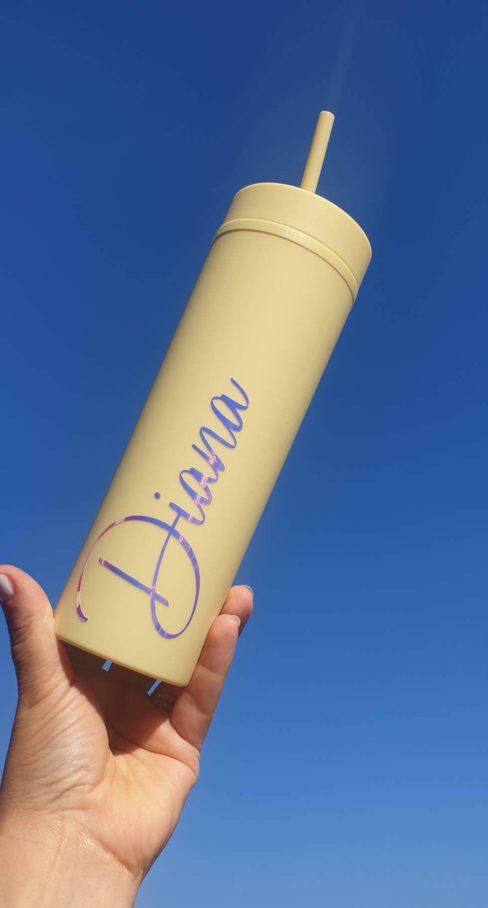 Personalised Skinny Tumbler, 16oz Straw Cup With Lid, Reusable Cup, Hen Party Prop, Gift for Friend, Gift For Teenager, Ireland, Irish