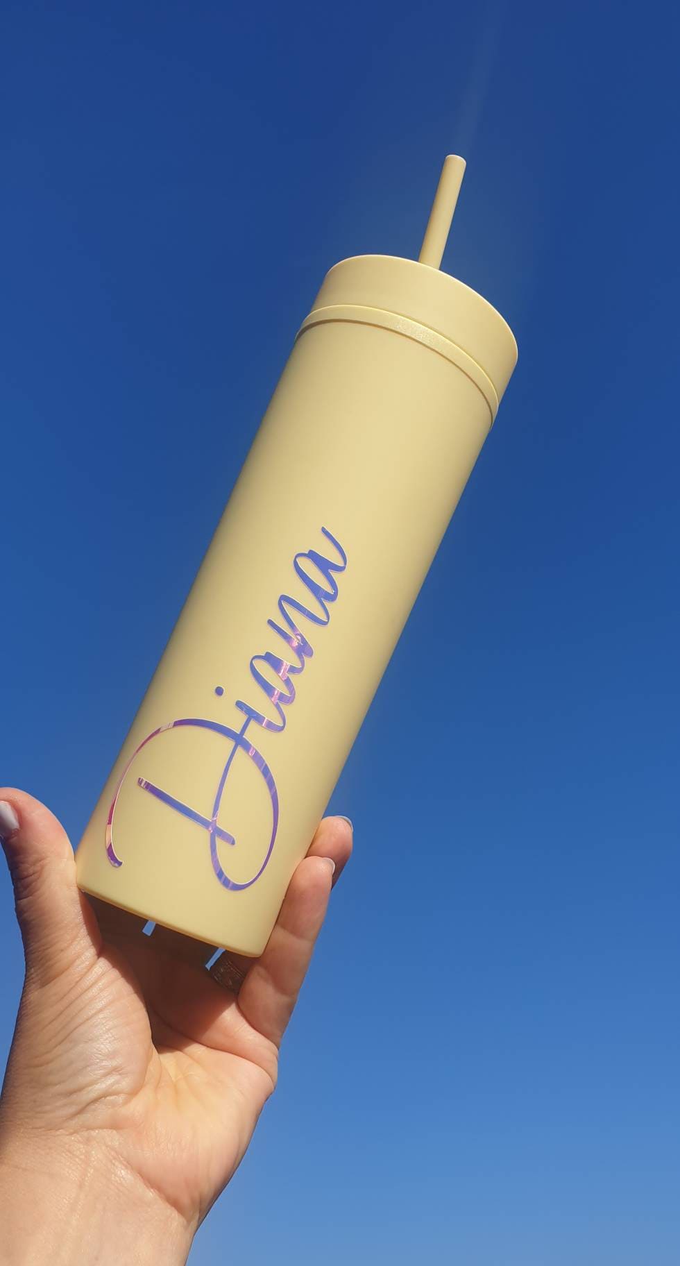 Personalised Skinny Tumbler, Teacher Gift 16oz Straw Cup With Lid, Reusable Cup, Hen Party Prop, Gift for Friend,  Ireland, Irish Language