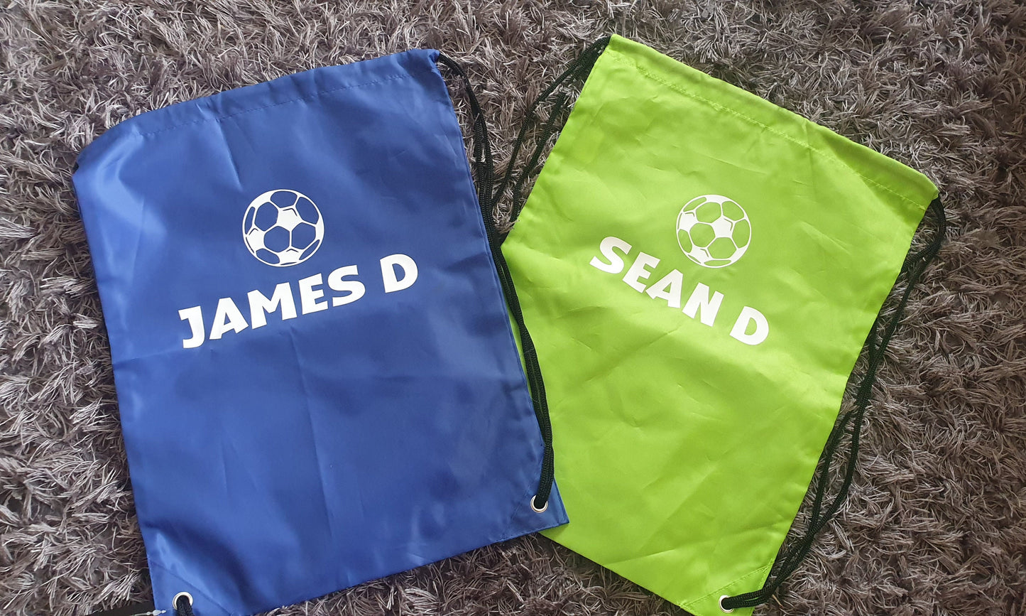 Football Kit Bag Personalised, Drawstring Bag, PE bag, Kids Sports Bag, Custom, Kit Bag, Sports , Boys, Girls, Back To School, Ireland Irish