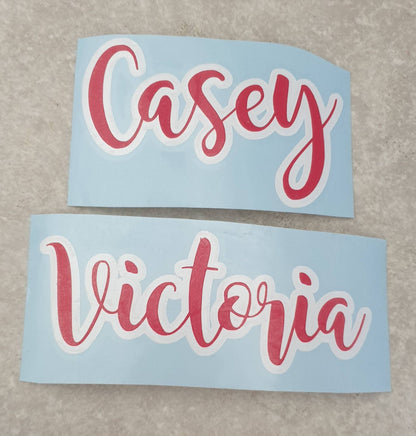 Two Colour Vinyl Decal Name Labels for Glasses, Bottles, Lunch Boxes, Storage and More, Custom Name Stickers, Bridesmaid, Wedding, Ireland