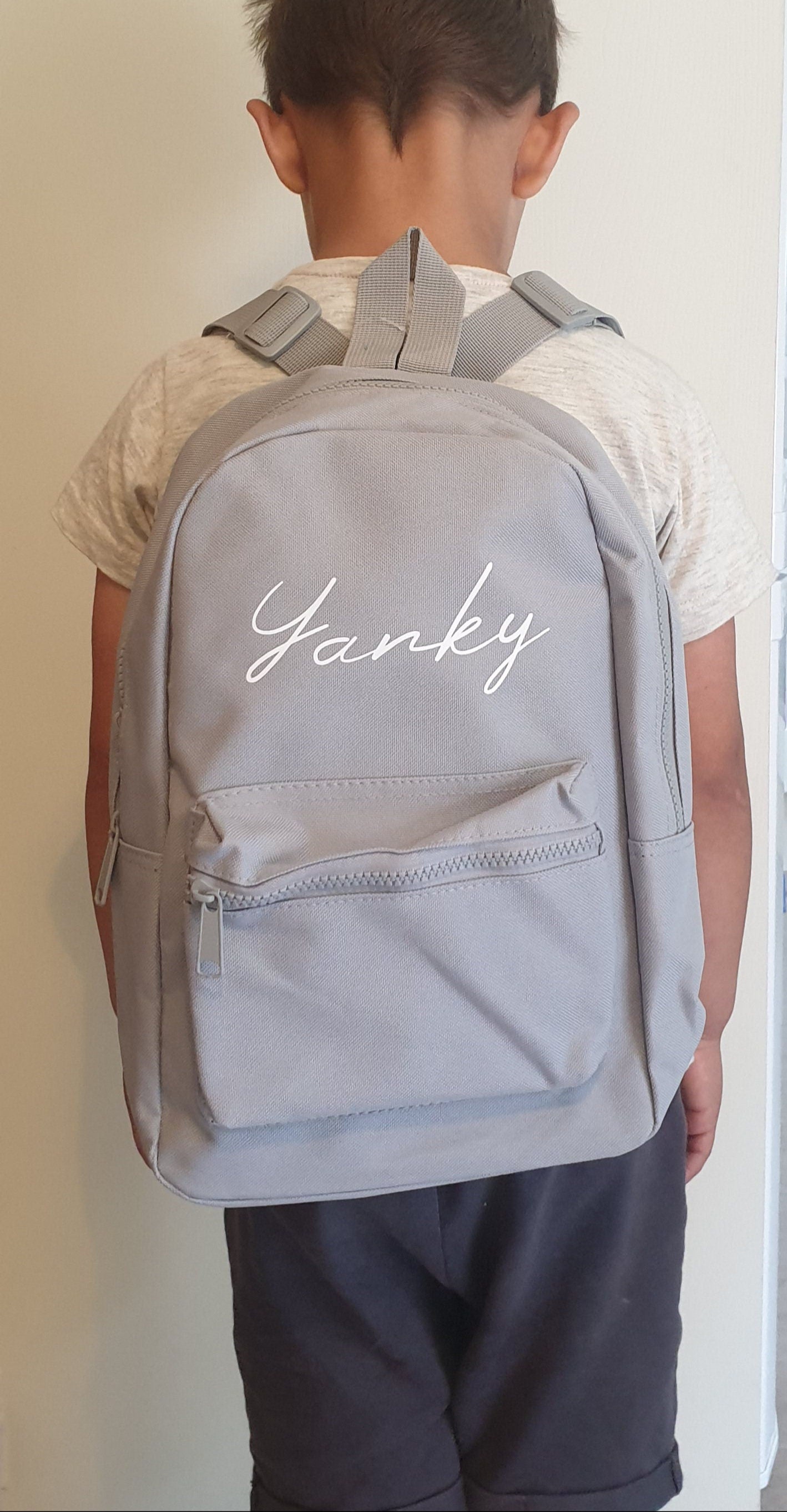 Toddler Mini Backpack | Personalised Rucksack | School Bag | Preschool | Creche | Nursery | Kids Backpack | Grey Bag | Name | Ireland Irish